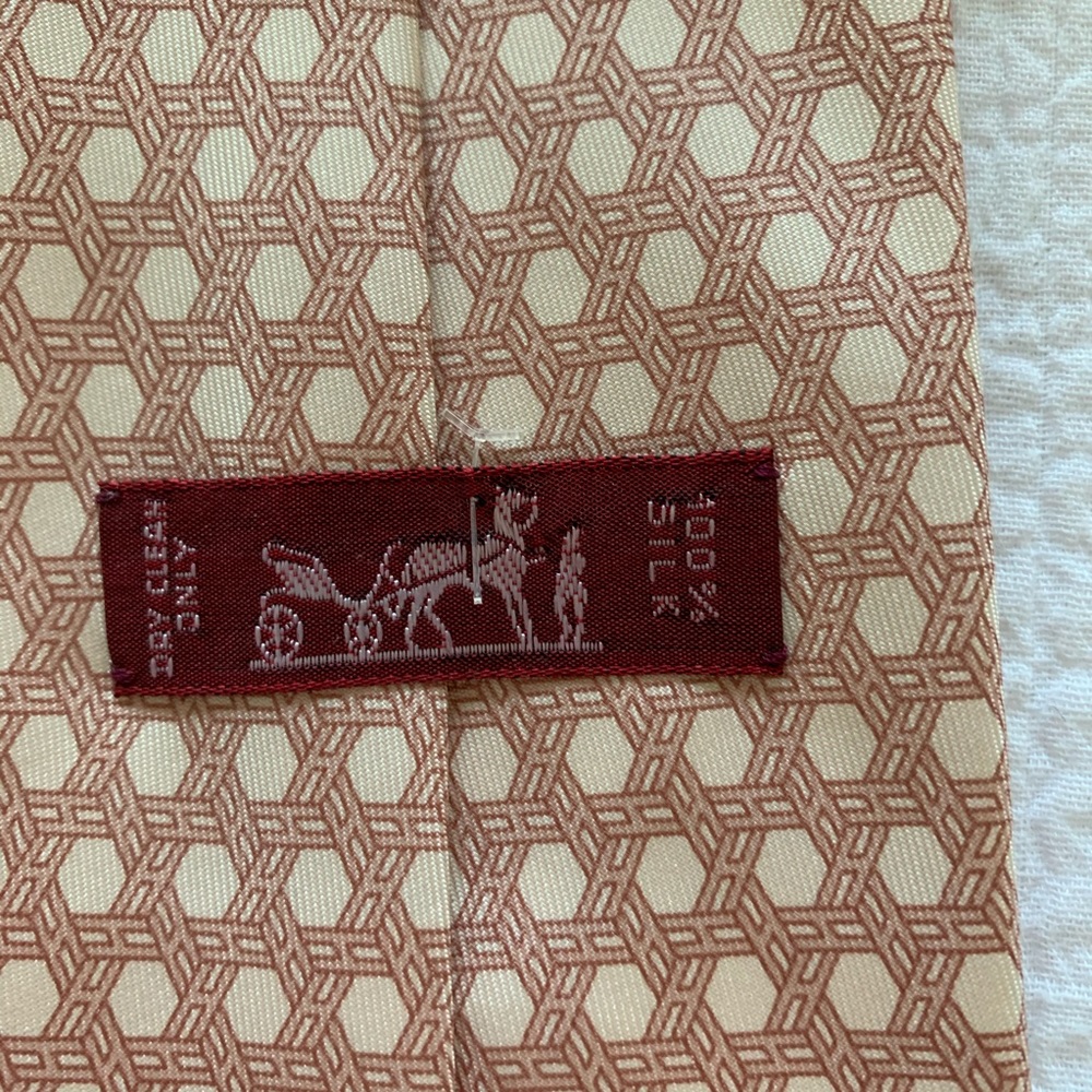 Hermès Authentic Tie 100% Silk - Picture 5 of 12